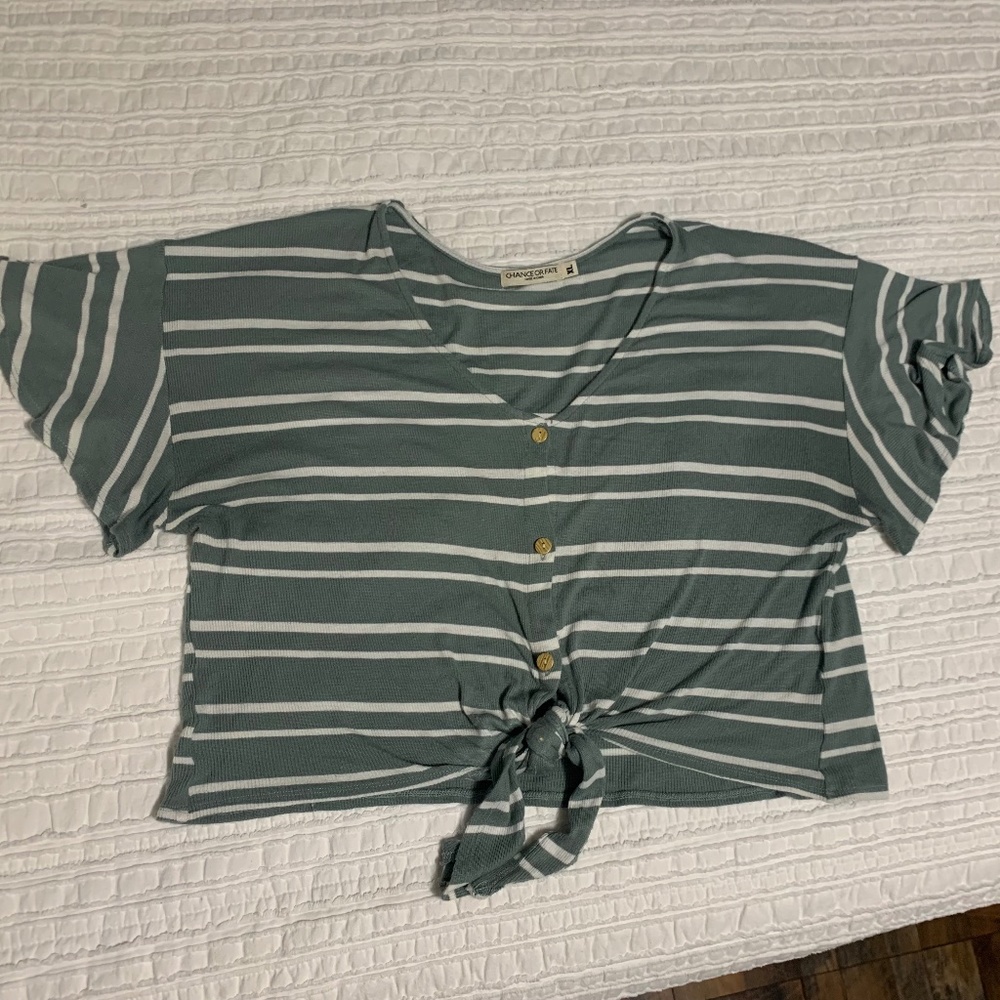 Chance or Fate Cropped Button up Blouse